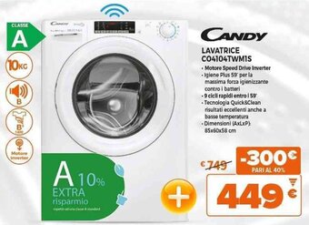Expert Candy LAVATRICE C04104TWMIS offerta