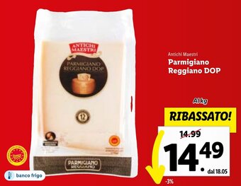 Lidl Antichi Maestri Parmigiano Reggiano DOP offerta