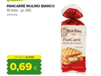 Oasi PANCARRÈ MULINO BIANCO 16 fette - gr 285 offerta