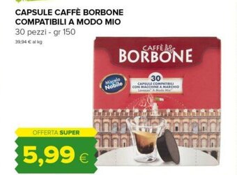 Oasi CAPSULE CAFFÈ BORBONE COMPATIBILI A MODO MIO 30 pezzi - gr 150 offerta