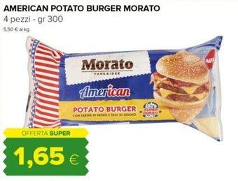 Oasi AMERICAN POTATO BURGER MORATO 4 pezzi - gr 300 offerta