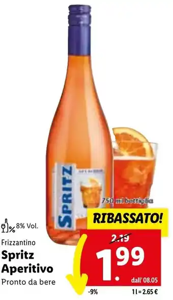 Lidl Spritz Aperitivo Pronto da bere offerta