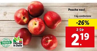 Lidl Pesche noci 1 kg confezione offerta