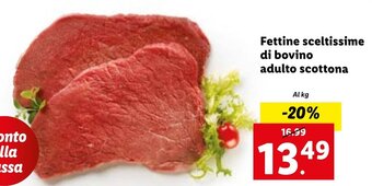 Lidl Fettine sceltissime di bovino adulto scottona offerta