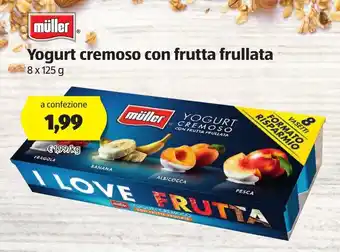 ALDI Müller Yogurt cremoso con frutta frullata 8x125g offerta