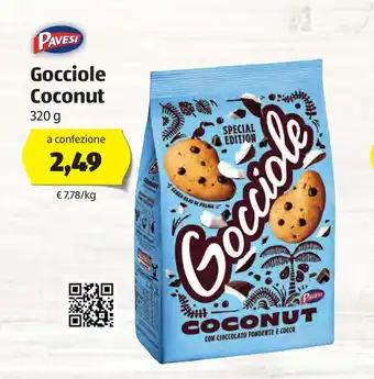 ALDI Pavesi Gocciole Coconut 320g offerta