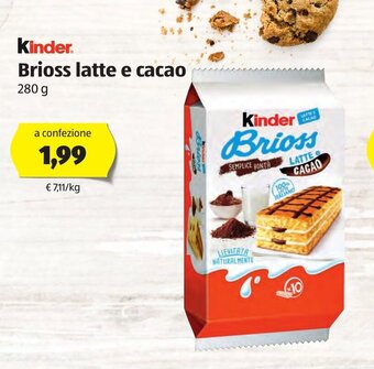 ALDI Kinder Brioss latte e cacao 280g offerta