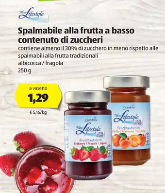 ALDI New Style Spalmabile alla frutta a basso contenuto di zuccheri 250g offerta