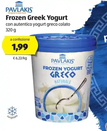 ALDI Pavlakis Frozen Greek Yogurt 320g offerta