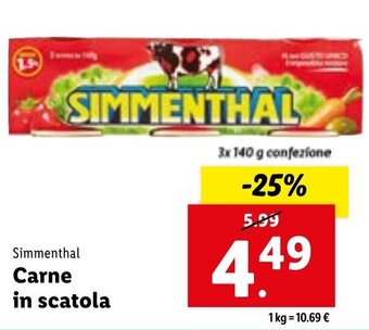 Simmenthal Carne in scatola 3x 140 g confezione