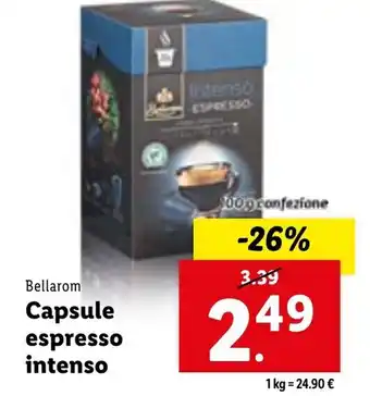 Lidl Bellarom Capsule espresso intenso 1009 confezione offerta