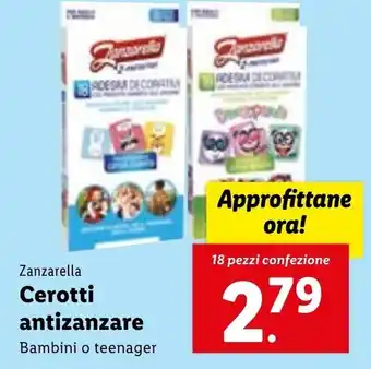 Lidl Zanzarella Cerotti antizanzare Bambini o teenager 18 pezzi confezione offerta