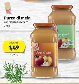 ALDI Sweet Valley Purea di mela 710g offerta