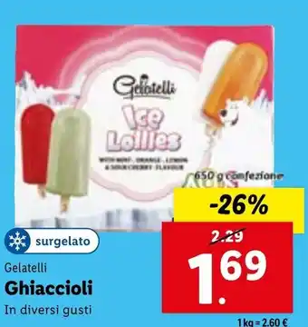 Lidl Gelatelli Ghiaccioli In diversi gusti offerta