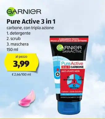ALDI Garnier Pure Active 3 in 1 150ml offerta