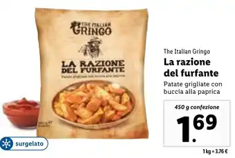 Lidl The Italian Gringo La razione del furfante Patate grigliate con buccia alla paprica 450 g confezione offerta