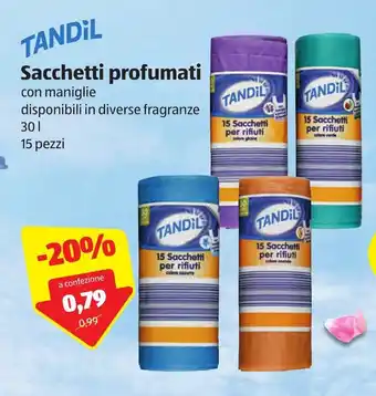 ALDI Tandìl Sacchetti profumati 15 pezzi 30l offerta