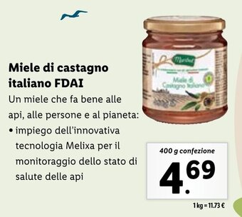 Lidl Miele di castagno italiano FDAI 400 g confezione offerta