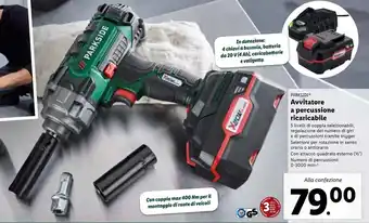 Lidl PARKSIDEⓇ Avvitatore a percussione ricaricabile offerta