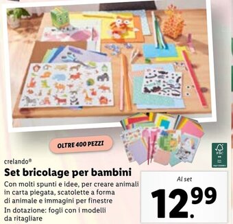 Lidl crelando® Set bricolage per bambini offerta