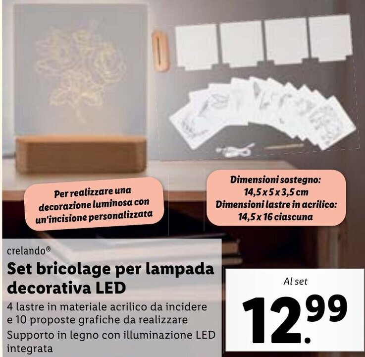crelando® Set bricolage per lampada decorativa LED offerta di Lidl