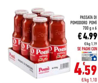 Conad PASSATA DI POMODORO POMI 700 g x 6 offerta