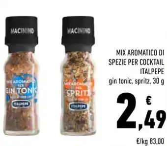 Conad MIX AROMATICO DI SPEZIE PER COCKTAIL ITALPEPE gin tonic, spritz, 30 g offerta