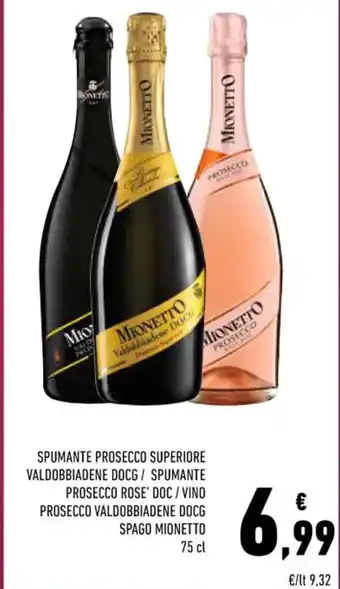 Conad SPUMANTE PROSECCO SUPERIORE VALDOBBIADENE DOCG 75 CL offerta