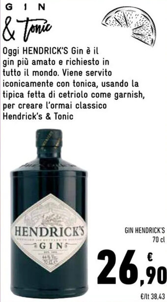 Conad GIN HENDRICK'S 70 cl offerta