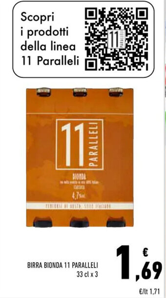 BIRRA BIONDA 11 PARALLELI 33 cl x 3