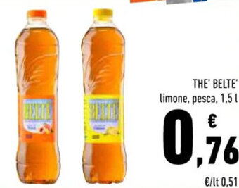 Conad THE' BELTE' limone, pesca, 1,5 l offerta