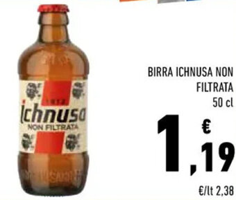 Conad BIRRA ICHNUSA NON FILTRATA 50 cl offerta