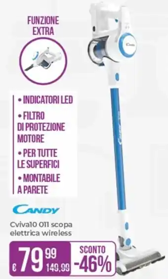 Portobello CANDY Cviva10 011 scopa elettrica wireless offerta