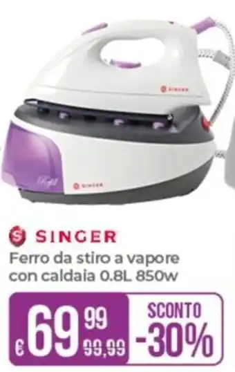 SINGER Ferro da stiro a vapore con caldaia 0.8L 850w