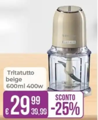 Portobello Ariete Tritatutto beige 600ml 400w offerta