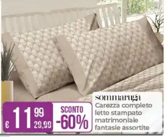 Sommaruga Carezza completo letto stampato matrimoniale fantasie assortite