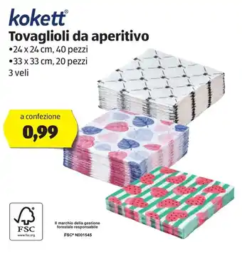 ALDI Kokett Tovaglioli da aperitivo offerta
