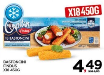 Interspar BASTONCINI FINDUS X18 450G offerta