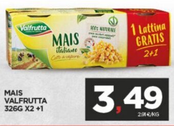 Interspar MAIS VALFRUTTA 326G X2 +1 offerta