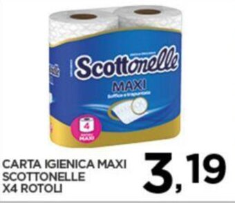 Interspar CARTA IGIENICA MAXI SCOTTONELLE X4 ROTOLI offerta