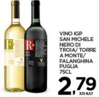 Interspar VINO IGP SAN MICHELE NERO DI TROIA/TORRE A MONTE/ FALANGHINA PUGLIA 75CL offerta