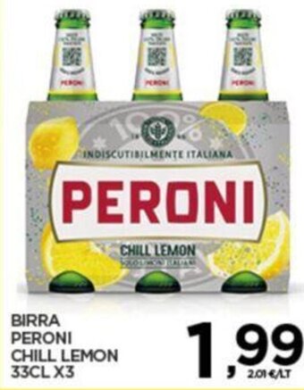 Interspar BIRRA PERONI CHILL LEMON 33CL X3 offerta