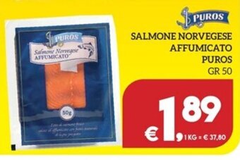 SALMONE NORVEGESE AFFUMICATO PUROS GR 50