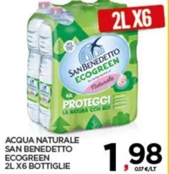 Interspar ACQUA NATURALE SAN BENEDETTO ECOGREEN 2L X6 BOTTIGLIE offerta