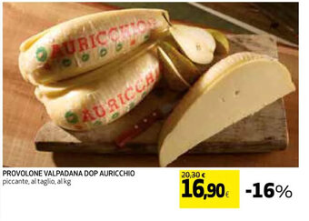 Coop PROVOLONE VALPADANA DOP AURICCHIO offerta