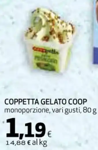 Coop COPPETTA GELATO COOP GELATO MINI DELIZIE COOP monoporzione, vari gusti, 80 g gusti assortiti, 6 pezzi, 300 g offerta