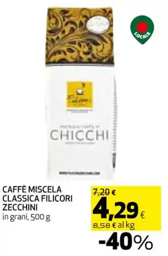 Coop CAFFÈ MISCELA CLASSICA FILICORI ZECCHINI in grani, 500 g offerta