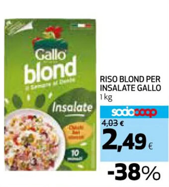 Coop RISO BLOND PER INSALATE GALLO 1 kg offerta