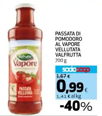 Coop PASSATA DI POMODORO AL VAPORE VELLUTATA VALFRUTTA 700 g offerta