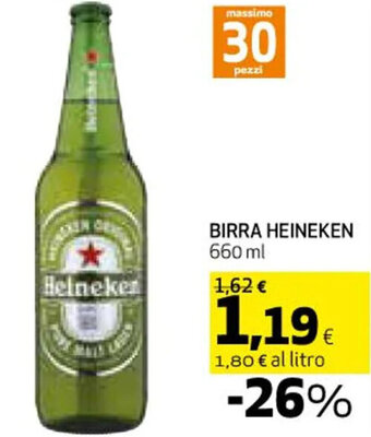 Coop BIRRA HEINEKEN 660 ml offerta